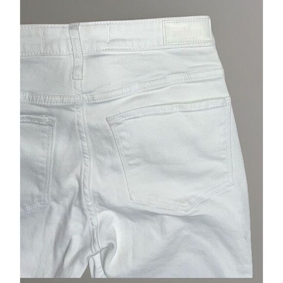 Hollister✨White High Rise Jean Legging Slim Straight Stretch White Size 7R - Picture 8 of 9